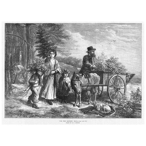 Victorian peasants gathering - peasants,