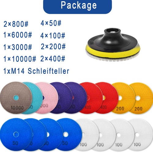18x diamond polishing pad set - diamond,