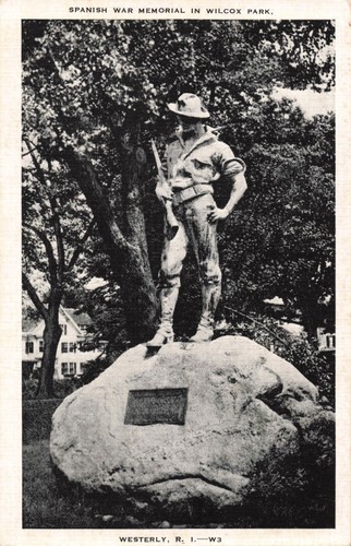 Postcard spanish war memorial - spanish,