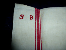 Vintage French Fleur Bleue metis torchon 55cms x 98cm