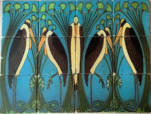 Art nouveau marabou - art, stone