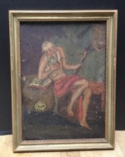 Antique Retablo Tin Painting