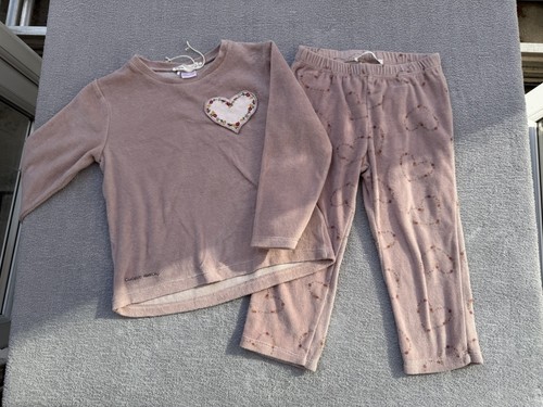 Zara girls pink fleese pyjamas - pink,