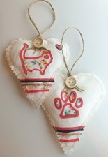 2 Cat themed shabby chic