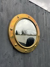 LARGE VINTAGE BRASS PORTHOLE
