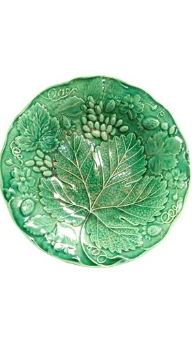 Green majolica decorative - green,