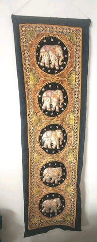 Vintage indian elephant wall - vintage,