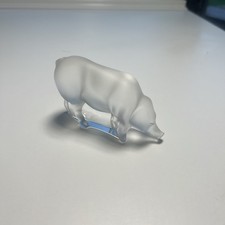 Lalique Glass Pig Figurine 