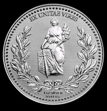 1oz 999 Fine Silver John Wick Continental Ens Causa Sui Lion Round In Capsule