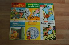 Asterix Graphic Novels - Six Vintage Large Format Colour Novels  - All VGC