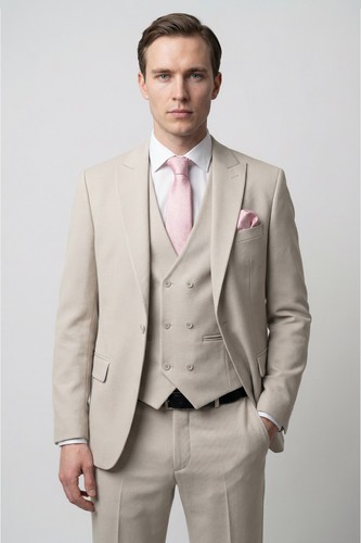 Men beige textured - men's,