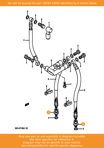 Suzuki adaptor brake - suzuki, hose