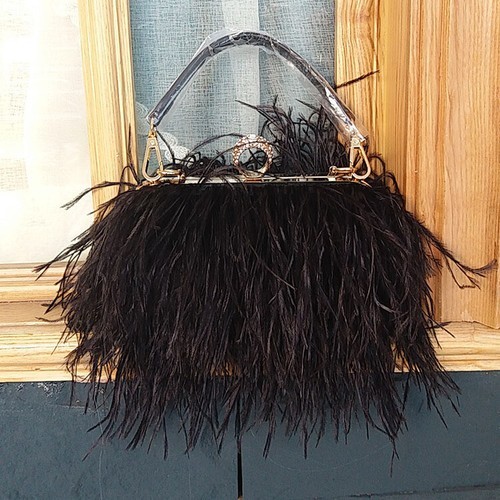 Luxury ostrich feather - feather, bag