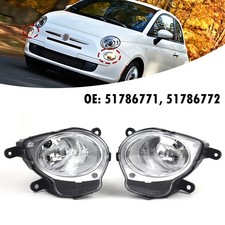 Pair Headlight Lower Spot Lamp High Beam Side Light For Fiat 500 2008-2015 LH RH