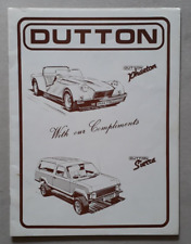 Dutton Phaeton & Sierra Brochure 1979
