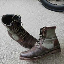 Vintage Barbour Beacon Boots Brown Leather Size 10  