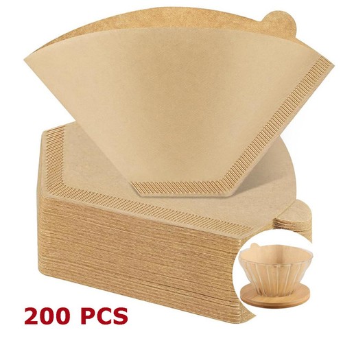 200pcs unbleached coffee - 200pcs,