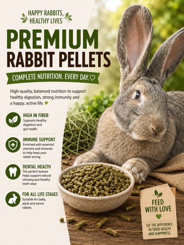 Rabbit pellets feed 500g - rabbit,