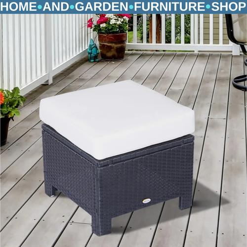 Footstool rattan wicker - footstool,