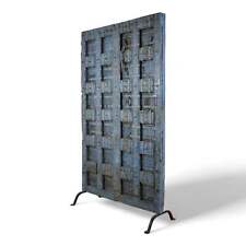 Antique Indian Door on Iron Stand Room Divider Screen