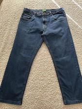 Hoggs of Fife Professional Men's Work Jeans Denim Stretch Label 40/29 Leg is 27"