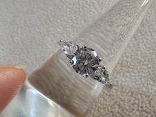 Sterling Silver Diamonique Ring Size N QVC