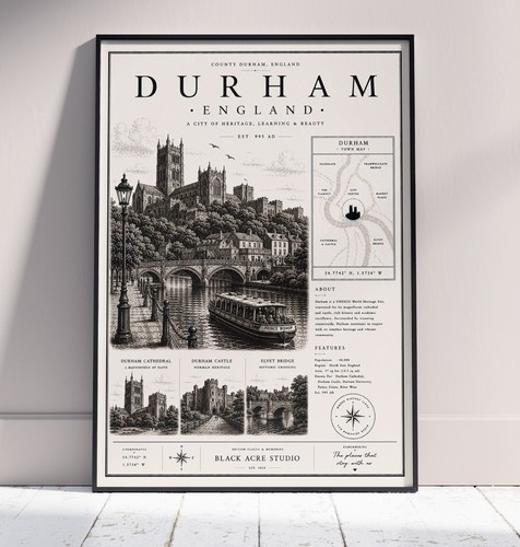 Durham england art print - art,