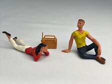 Britains Floral Miniature Garden Figures From Set 7530: Teenagers & Radio
