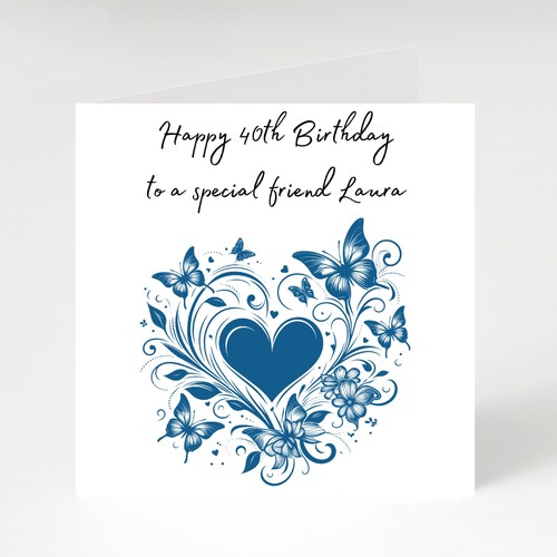 Personalised blue butterfly - personalised,