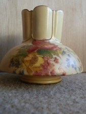 Royal Worcester - Antique Blush Ivory Hand Painted Squat Vase 991