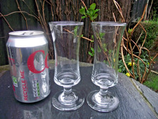 Two Vintage Clear Glass 13.2