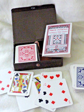 Antique De La Rue Half-Size Playing Cards & Goodall’s Poker Patience Book c1911