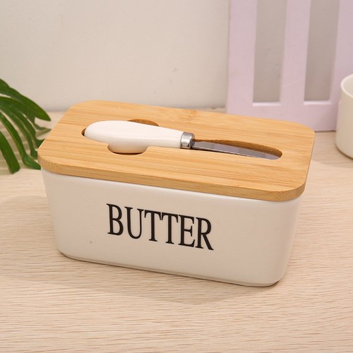 Ceramic french butter dish - french,