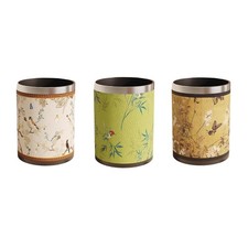 Leather Trash Can Trash Bin