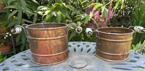 Vintage copper jardiniere - vintage,