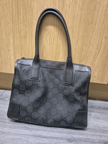 Black gucci canvas tote bag - tote,