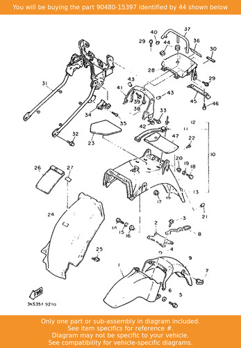 Yamaha grommet 90480 - yamaha, 90480-15397