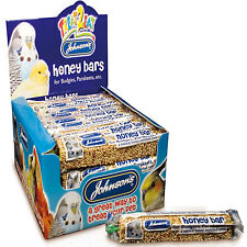 Johnsons Budgie Parakeet And Cage Birds Natural Honey Seed Bars Pet Bird Treats