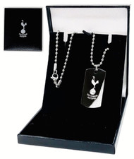  TOTTENHAM HOTSPUR FC STAINLESS ENGRAVED DOG TAG CHAIN PENDANT NECKLACE SPURS