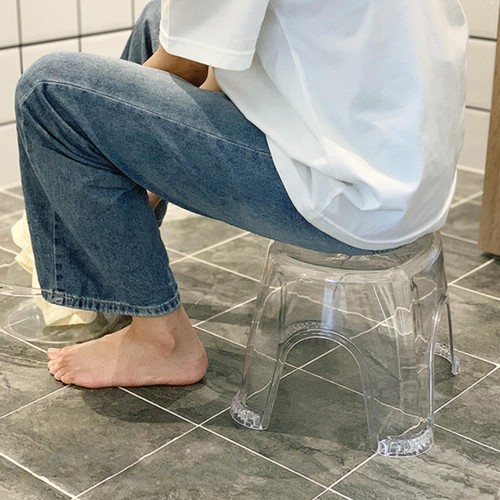 Acrylic bathroom stool - acrylic,