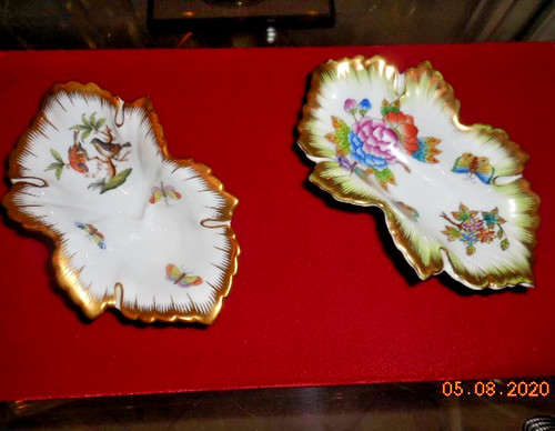 Two vintage leaf - leaf, hand