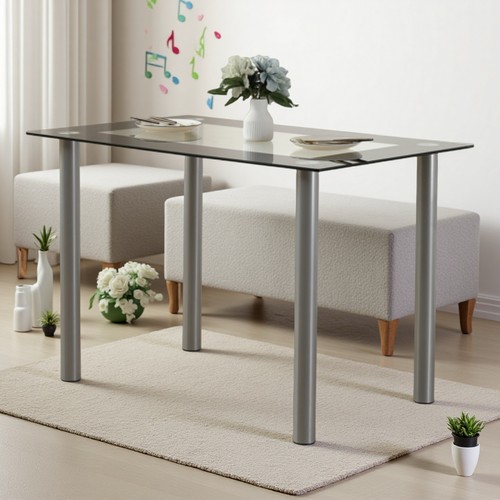 Glass dining table - table, seater