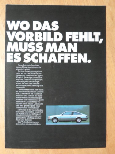 Opel monza 1978 german - 1978, mkt