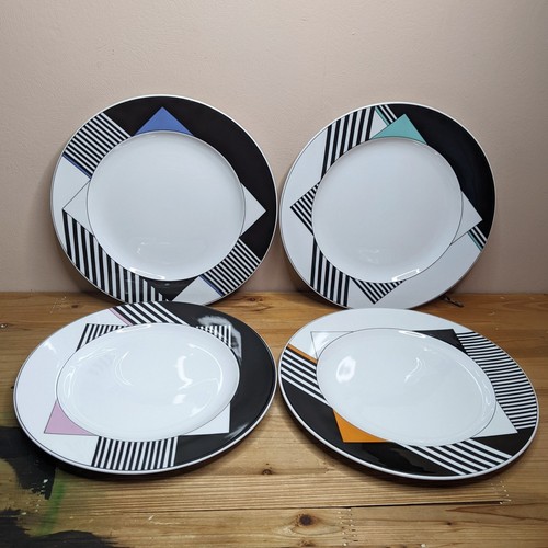 80s vintage plate set - plate, 4
