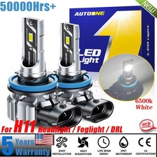 2x H11 Led Fog Light Bulb Xenon Bright White 6500k 711 Headlight Lamp Bulbs 12v
