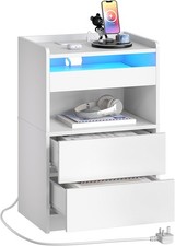 Bedside Table with Charging