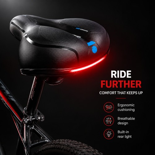 Extra wide bicycle gel saddle - gel,