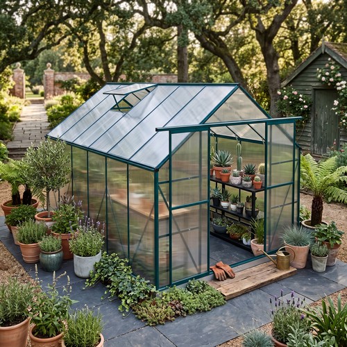 12ft aluminium greenhouse - 8,