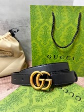 BELT GUCCI BLACK LEATHER 100%