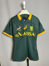 SOUTH AFRICA 2014 2015 RUGBY SHIRT JERSEY PLAYER ISSUE ASICS Sz XL